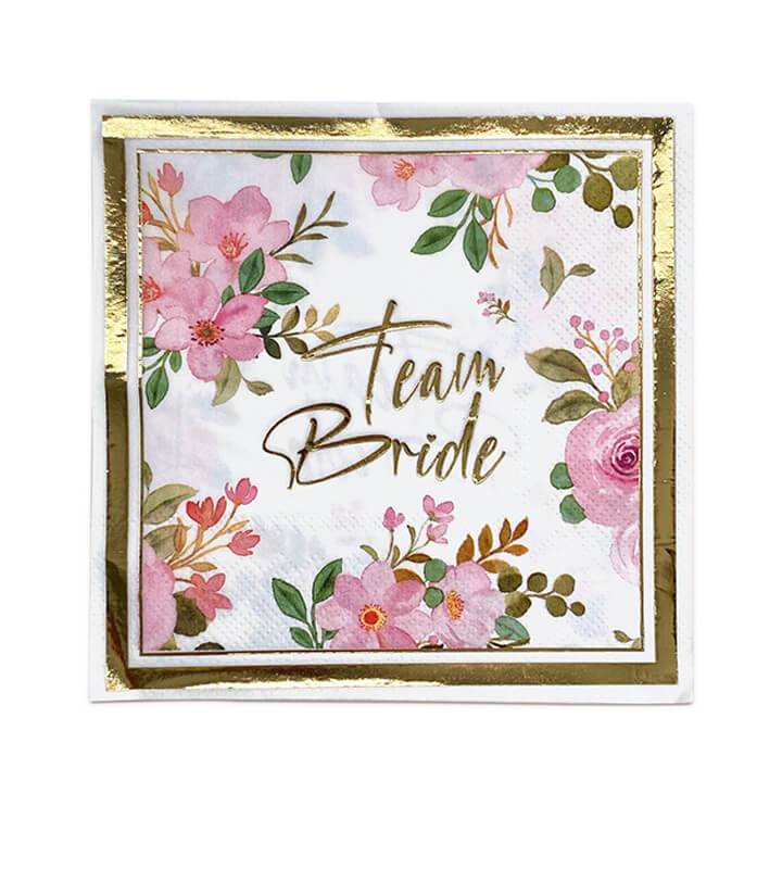 16 מפיות TEAM BRIDE פרחוניות 33X33 ס"מ