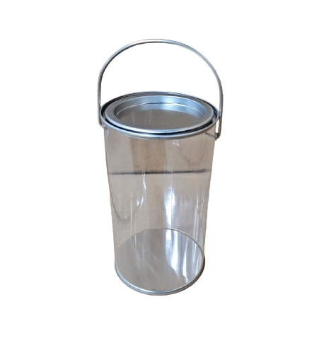קופסת PVC עם ידית ומכסה
