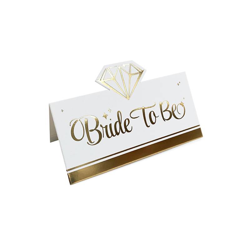 10 כרטיסי הושבה מתקפלים BRIDE TO BE