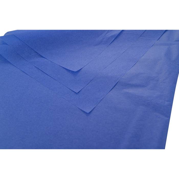 50 גליונות נייר משי 50X70 סמ צבע כחול רויאל