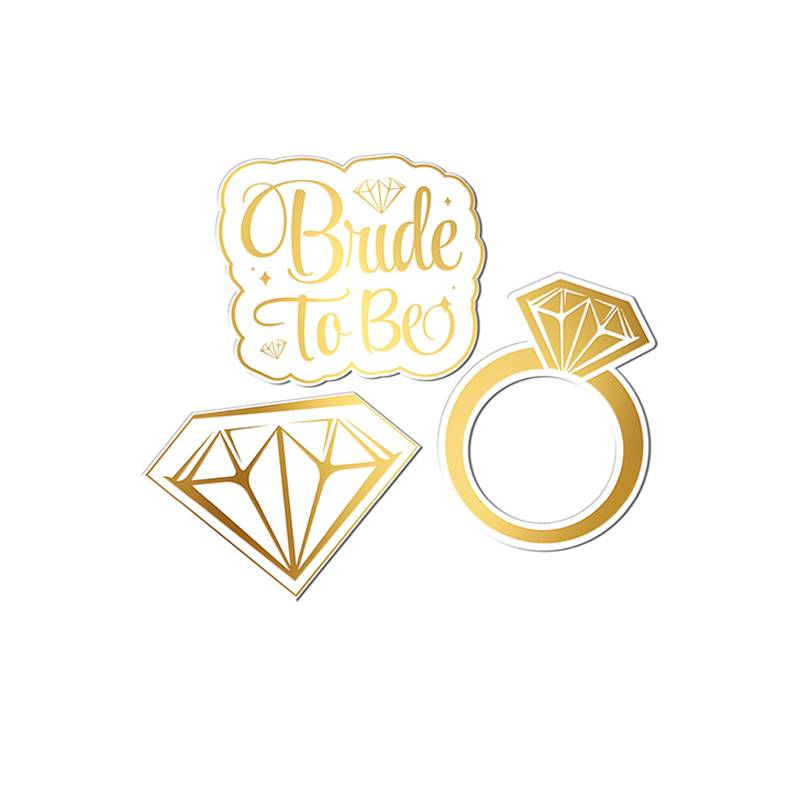 12 קישוטי שולחן BRIDE TO BE זהב