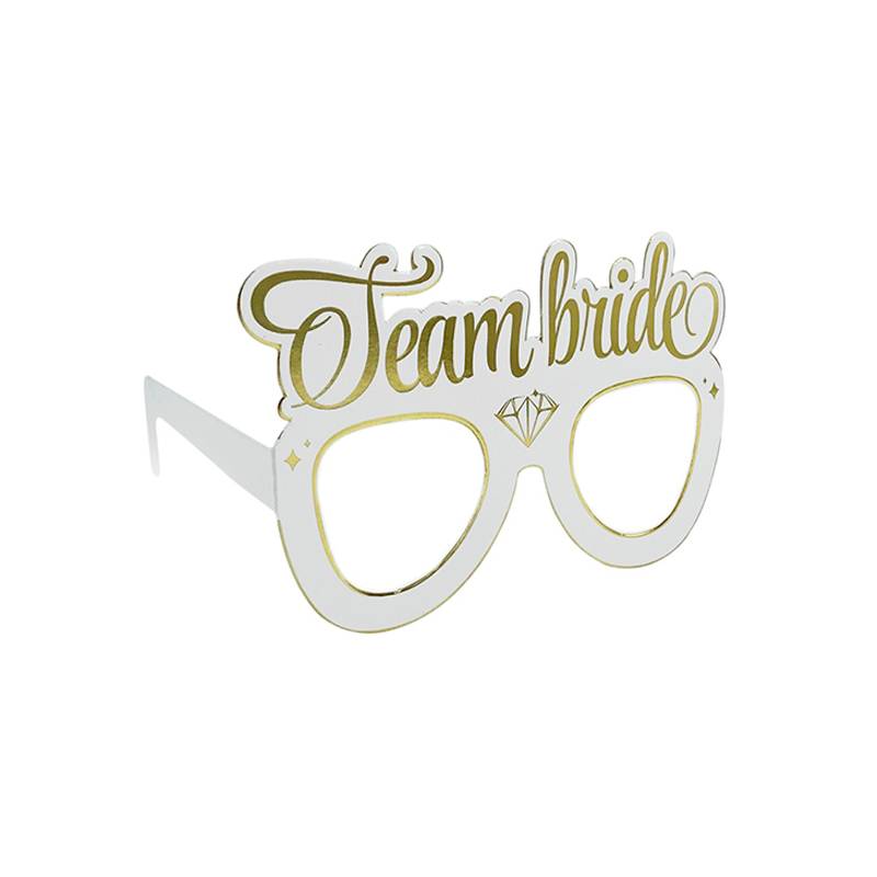 6 משקפיים מנייר לקישוט וצילום TEAM BRIDE