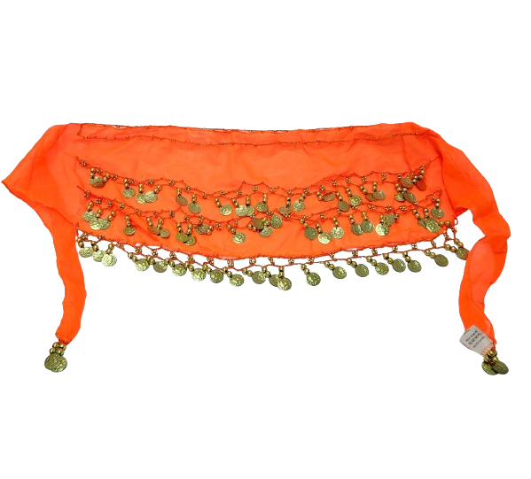 צעיף מותן עם מטבעות כתום