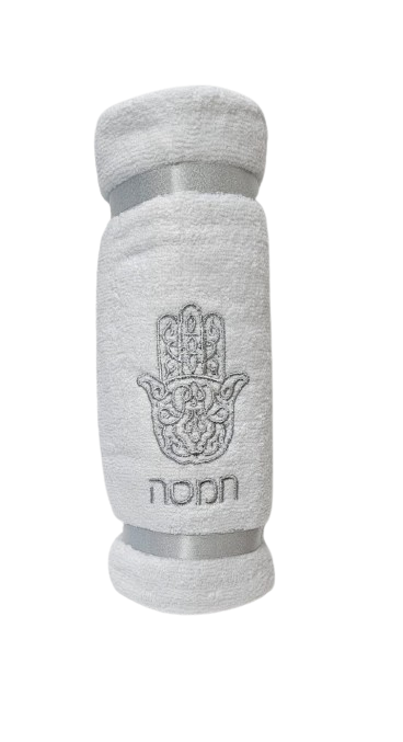 מגבת גוף חמסה צבע כסף 70X140 ס"מ
