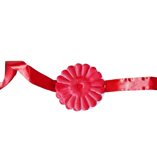 10 כריות יד לחינה עם פרח אדום